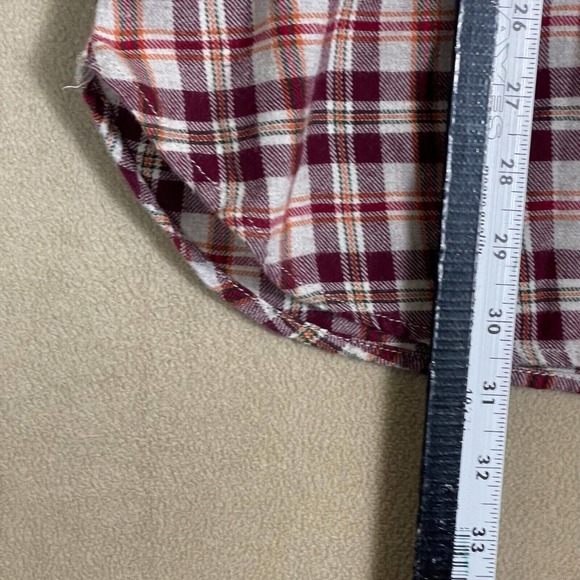 Roots Canada Long Sleeve Flannel Shirt Womens S Multicolor Plaid‎ Pockets Cotton - Picture 5 of 11